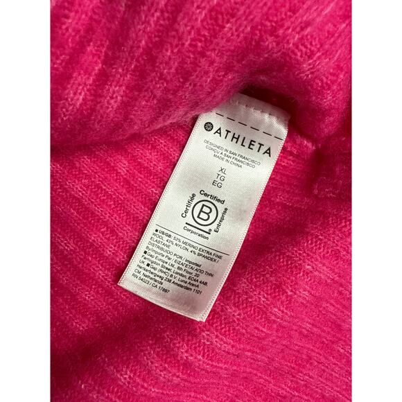 Athleta layover merino wool tulip pink women’s large - Picture 8 of 16